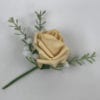 Artificial Single Wedding Corsage Gypsophila Coffee Rose