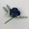 Artificial Single Wedding Corsage Gypsophila Navy Rose