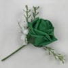 Artificial Single Wedding Corsage Gypsophila Emerald Green Rose