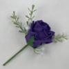 Artificial Single Wedding Corsage Gypsophila Purple Rose