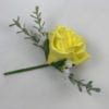 Artificial Single Wedding Corsage Gypsophila Yellow Rose