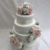 Artificial Wedding Cake Topper Silver Flower Sprays 3 Piece