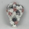 Artificial Wedding Flowers Package Brooches Roses 3 Colours Pink and Grey