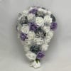 Artificial Wedding Flowers Package Brooches Roses 3 Colours Brides Teardrop Bouquet