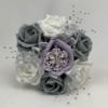 Artificial Wedding Flowers Package Brooches Roses 3 Colours Small Posy