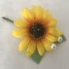Artificial Wedding Flowers Buttonhole Sunflower