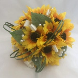 Artificial Wedding Flowers Bridesmaid Posy Sunflower