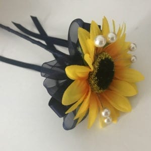 Artificial Wedding Flowers Wrist Corsage Sunflower