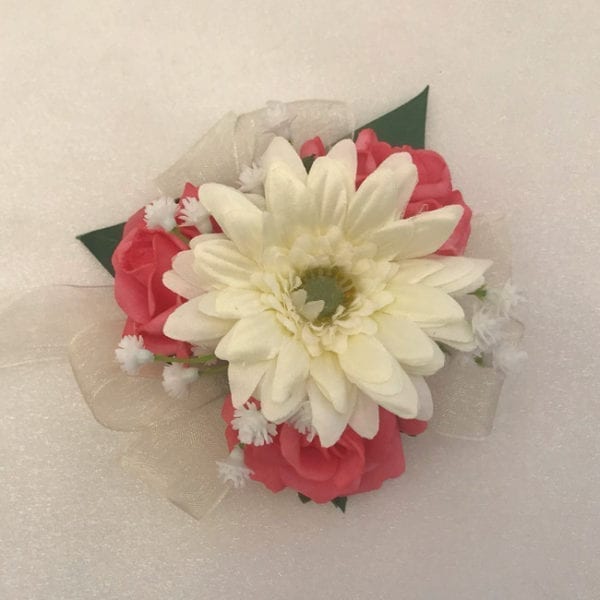 Artificial Wedding Flowers Prom Wrist Corsage Gerbera