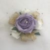 Artificial Wedding Flowers Prom Wrist Corsage Gold / Lilac Rose