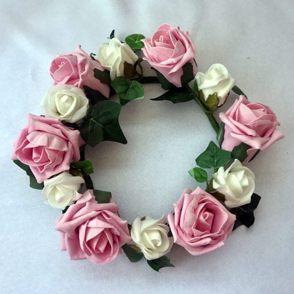 Artificial Wedding Flowers Candle Ring - Ivy