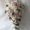 Artificial Wedding Bouquets - Brides Teardrop Vintage Pink