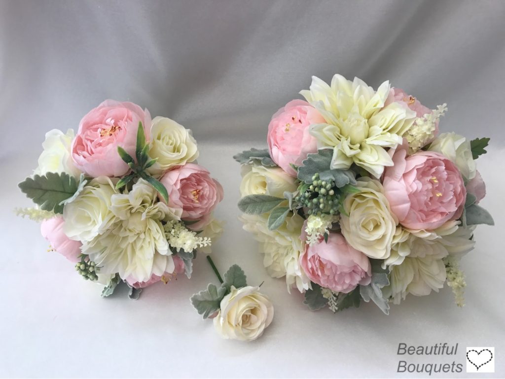 Artificial Wedding Flowers Package Silk Roses & Peonies