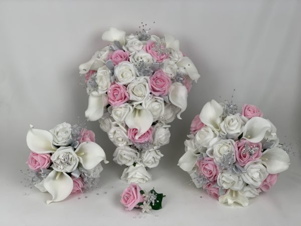 Artificial wedding bouquets - calla lillies