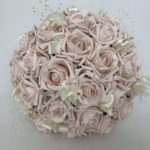 Brides Posy - With added looped Ivory Ribbons & Ivory Flower Sprays