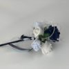 flower girl wand white navy & baby blue