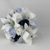 bridesmaid posy white navy & baby blue