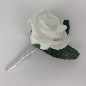 Artificial  Buttonhole Wedding Corsage Single  Rose Ribbon