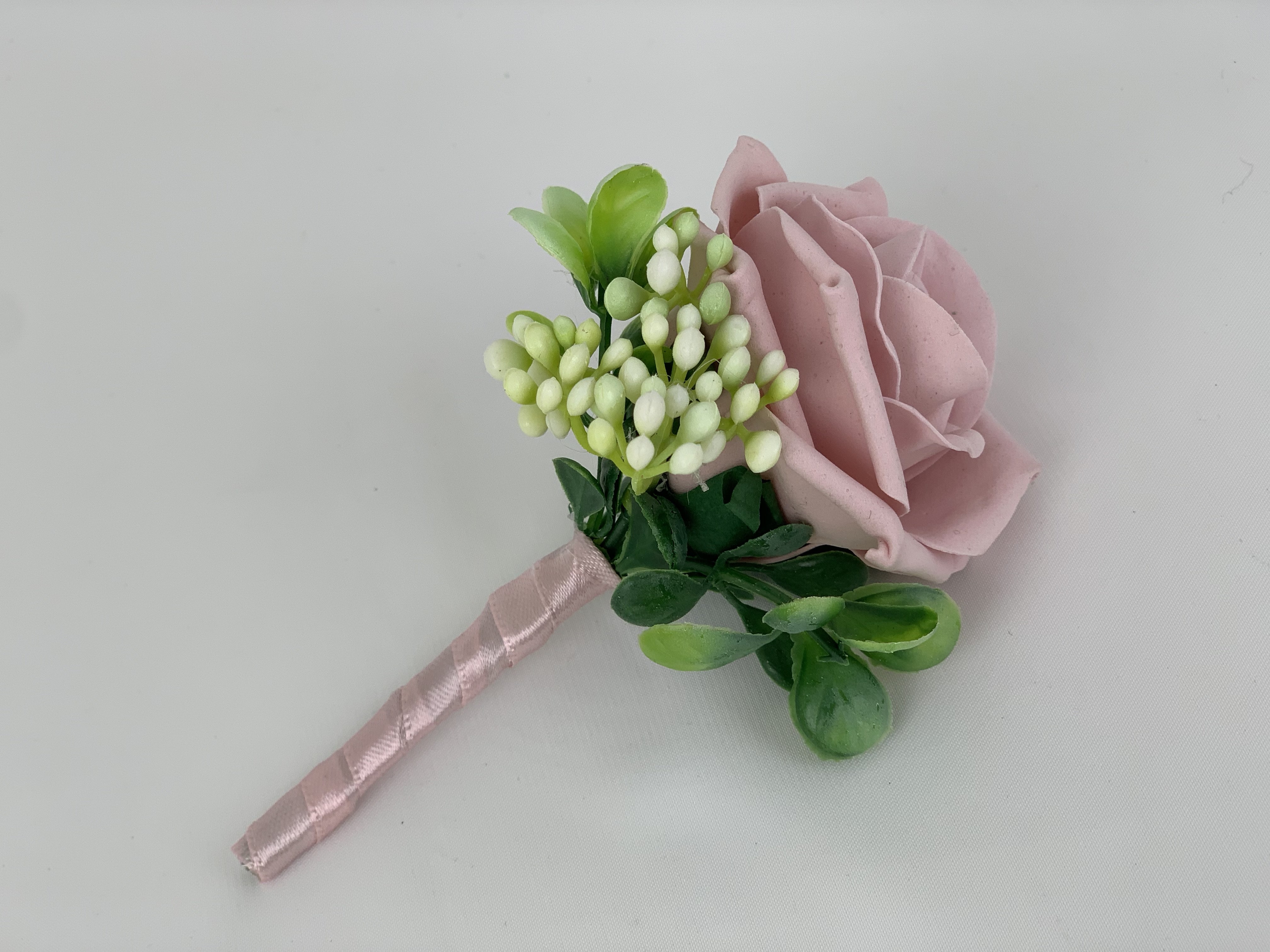 artificial wedding flower rose single buttonholes