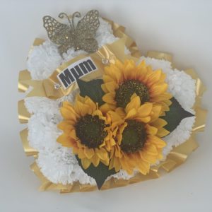 Large Artificial Silk Sunflower Heart Wreath