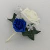 Artificial Double Buttonhole Groom Wedding Corsage Silver - Image 10