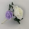 Artificial Double Buttonhole Groom Wedding Corsage Silver - Image 6