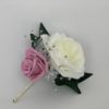Artificial Double Buttonhole Groom Wedding Corsage Silver - Image 2