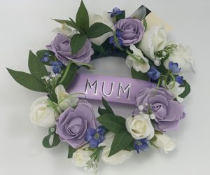 Artificial Round Funeral Wreath Mixed Flowers