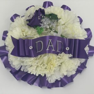 Small Artificial Silk Funeral Flowers Round Posy