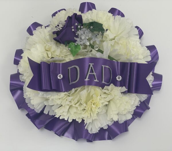 Small Artificial Silk Funeral Flowers Round Posy