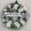 Artificial Christmas Silver Funeral Wreath