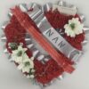 Artificial Christmas Red Heart Wreath