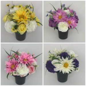 Daisy Grave Pot Flowers