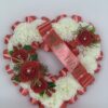 Artificial Christmas Red Heart Wreath