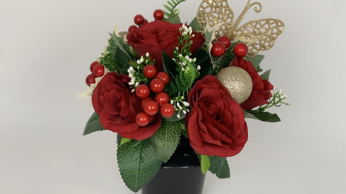 Artificial Christmas Grave Flowers