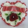 Artificial Christmas Red Heart Wreath