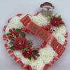 Artificial Christmas Red Heart Wreath