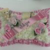 Artificial Silk Funeral Flowers Pillow with Teddy Bear - Image 2