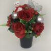 Christmas Butterfly Grave Pot Artificial Funeral Flowers
