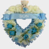Artificial Silk Funeral Flowers Open Heart Wreath Teddy Mothers Day - Image 4