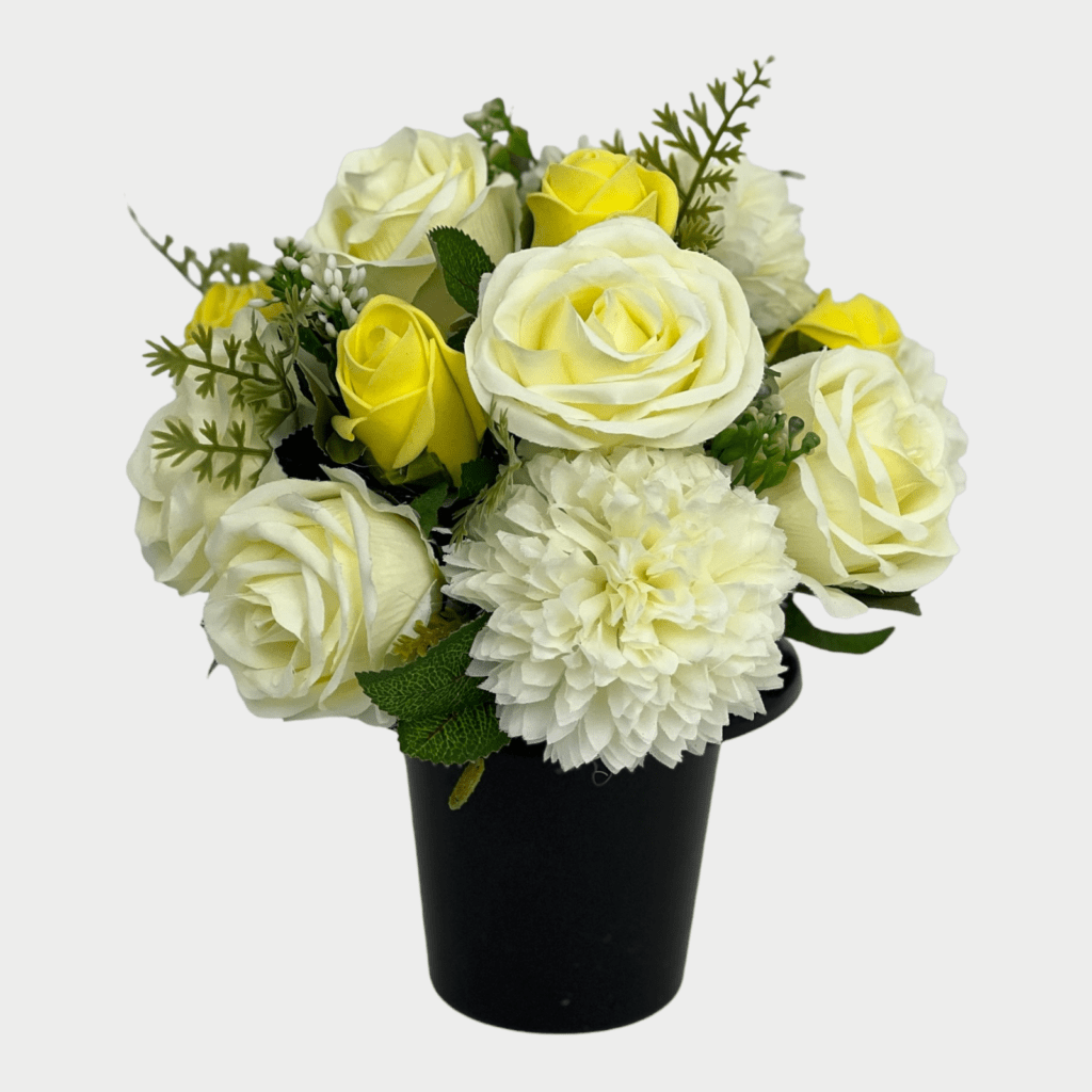 Artificial Carnations Grave Pot Flowers / Artificial Funeral Flowers