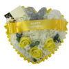 Artificial funeral heart grave wreath