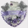Artificial Heart Grave Wreath lilac