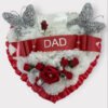 Artificial Heart Grave Wreath red