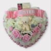 Teddy bear funeral grave flowers