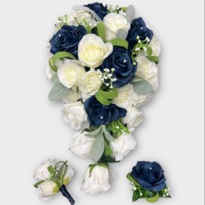 Wedding flowers navy blue