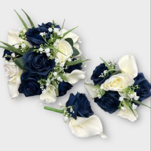 Navy wedding flowers