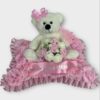 Mother's Day grave flowers with teddy bear