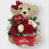 Mother's Day teddy bear grave flowers