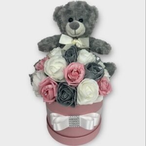 Mother's Day flowers with teddy bear